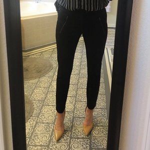 J. Crew - Black Cigarette/Pixie/Skinny Trousers w/decorative zippers & seams